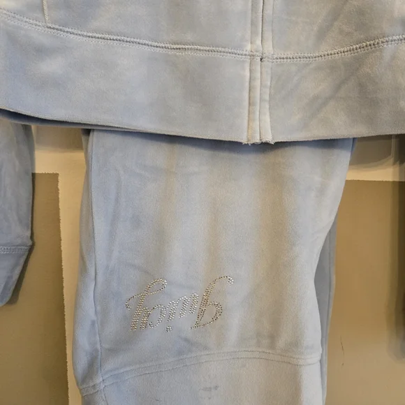 Juicy Couture Baby Blue Velour Tracksuit (Set) π (S) - Picture 8 of 8